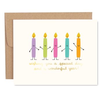 Wishing You Candles Birthday Greeting Card